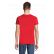 TEE-SHIRT HOMME PIONEER ORANGE ET BLANC LOG'S 03565 SOL'S + TRANSFERT COEUR LOG'S BLEU