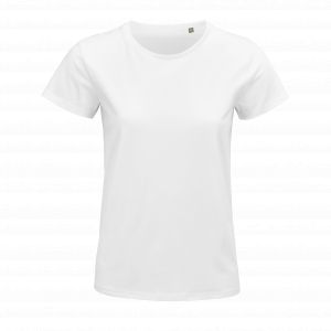 TEE-SHIRT FEMME PIONEER ORANGE ET BLANC LOG'S 03579 SOL'S... 2