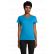 TEE-SHIRT FEMME PIONEER ORANGE ET BLANC LOG'S 03579 SOL'S + TRANSFERT COEUR ET DOS LOG'S BLEU