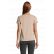 TEE-SHIRT FEMME PIONEER ORANGE ET BLANC LOG'S 03579 SOL'S + TRANSFERT COEUR ET DOS LOG'S BLEU