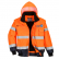BLOUSON HAUTE VISIBILITE C465 ORANGE PORTWEST + TRANSFERT COEUR LOG'S BLEU