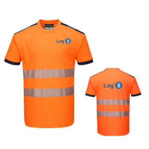 TEE-SHIRT HAUTE VISIBILITE ORANGE T181 PORTWEST +...
