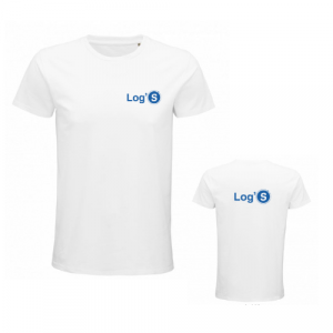 TEE-SHIRT HOMME PIONEER ORANGE ET BLANC LOG'S 03565 SOL'S...