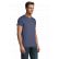 TEE-SHIRT HOMME PIONEER NOIR ET MARINE LOG'S 03565 SOL'S + TRANSFERT COEUR LOG'S BLANC