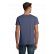 TEE-SHIRT HOMME PIONEER NOIR ET MARINE LOG'S 03565 SOL'S + TRANSFERT COEUR LOG'S BLANC