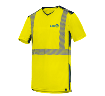 T-SHIRT HV BELIZE MANCHES COURTES 37,5°-T2S + TRANSFERT COEUR "LOG'S" MARINE SANS BASELINE